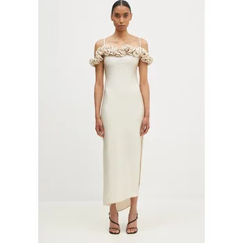 Dámské šaty Šaty Coperni Ruffle Dress COPR113545 béžová 80X, vel. M