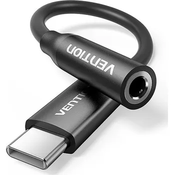 Redukce Vention USB-C Male to 3.5MM Earphone Jack with DAC Adapter 0.1M Black