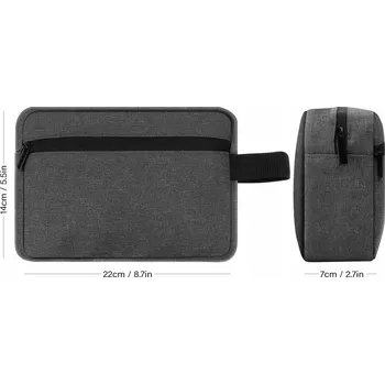 Kosmetická taška Pánská kosmetická taška šedá na zip Premium