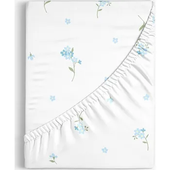 Prostěradlo Bavlněné napínací prostěradlo - Pomněnky 140 x 200 cm