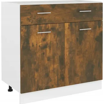 Kuchyňská skříňka Kuchyňská skříňka Lyon, kouřový dub, 80 x 46 x 81,5 cm se zásuvkou