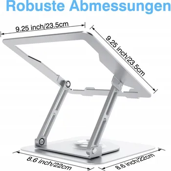 EPHERIE Otočný a nastavitelný hliníkový stojan na notebook