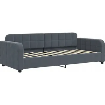 Pohovka Tmavě šedá rozkládací pohovka 213 x 100 x 71 cm, sametová