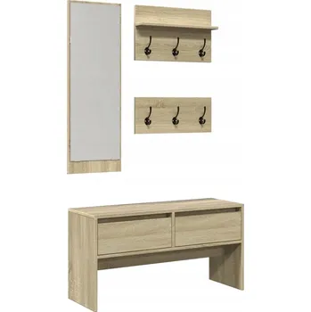 Sestava nábytku do předsíně 3v1 Dub Sonoma 90x31x46,5 cm