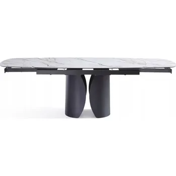 Jídelní stůl Rozkládací obdélníkový jídelní stůl keramický 160(240)x90cm Ischia Bílý