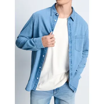 Pánská košile Sinsay - Košile s dlouhým rukávem - modrá - 099EV-50J - 099EV-50J-L