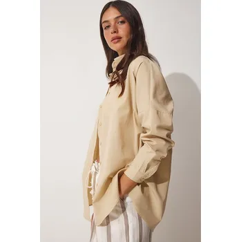 Dámské tričko Happiness Istanbul Beige 1662742 38