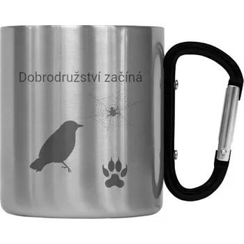 Hrnek nerez s karabinou s potiskem plechový - příroda