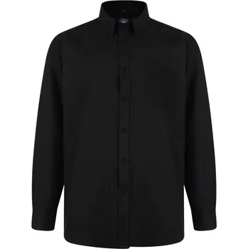 Pánská košile KAM košile pánská 664A nadměrná velikost černá 6XL