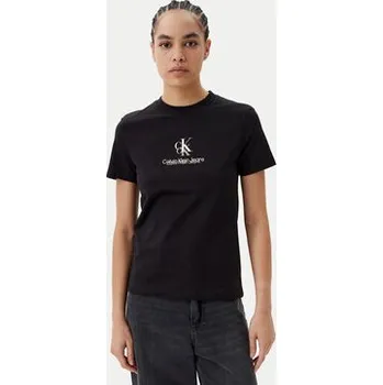 Pánské tričko Calvin Klein Jeans T-Shirt Shadow Graphic J20J225545 Černá Regular Fit XS