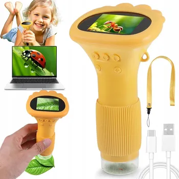 KAPESNÍ DIGITÁLNÍ OPTICKÝ MIKROSKOP PRO DĚTI S LED A ZOOMEM