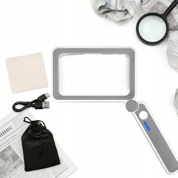 Lupa SKLÁDACÍ LED LUPA S LAMPOU NA ČTENÍ PRO SENIORY