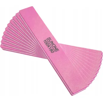 Ruční pilník na nehty SUNONE rovný, růžový, zrnitost 100/180