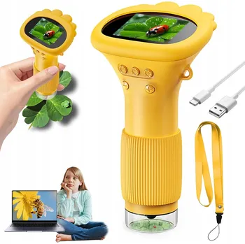 KAPESNÍ DIGITÁLNÍ OPTICKÝ MIKROSKOP PRO DĚTI S LED A ZOOMEM