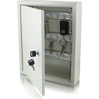 Skříňka na klíč KOVOVÁ SKŘÍŇKA NA KLÍČE UZAMYKATELNÁ SEJF SKRÝŠKA S HÁČKY 42 KS