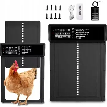 SOLÁRNÍ AUTOMATICKÁ DVÍŘKA DO KURNÍKU INTELIGENTNÍ DVÍŘKA KURNÍK ČIDLO