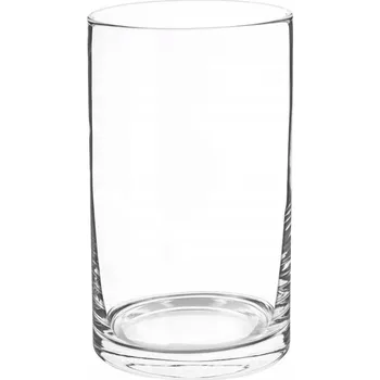 Váza Skleněná váza na květiny válec Velká v 35 cm, průměr 25 cm