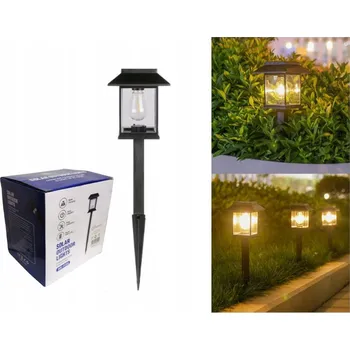 Venkovní osvětlení Silná solární zahradní lampa Černá 40 cm