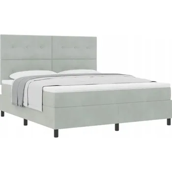 Matrace Taštičková matrace sametová světle šedá 160x200 cm středně tvrdá