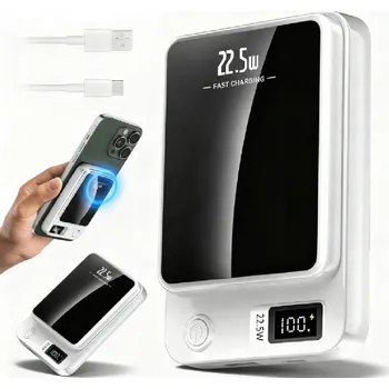 Powerbanka MAGNETICKÁ POWERBANKA 10000MAH S BEZDRÁTOVÝM NABÍJENÍM PRO IPHONE