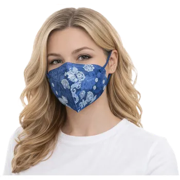 respirátor Balerina zdravotnický Český nano respirátor FFP2 - Blue paisley