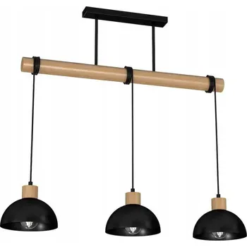 Milagro Závěsné svítidlo ERIK Černá/Dřevo 3xE27