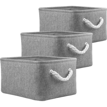 Úložný box MANGATA Šedé Úložné Boxy 3 Kusy