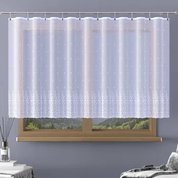 Záclona Záclona žakárová, Liana metráž, bílá, 130 cm