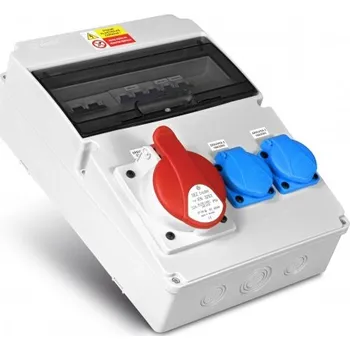 Rozvaděč Zásuvková rozvodnice ROS G11/FI-5116/30/0 1x3253, 2x230V, jištěná, s chráničem, IP54