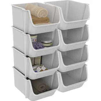 Úložný box SUNDIS Sada 4 úložných boxů - FLY TOWER - bílá