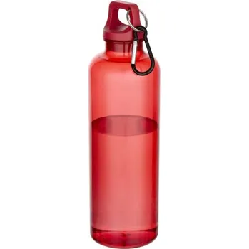 Láhev 750ml láhev na vodu Oregon z recyklovaného plastu RCS s karabinou - Červená