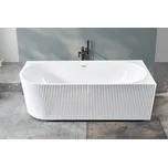Erga Marina, rohová volně stojící vana 170x78 cm + odtoková zátka, pravá, bílá lesklá, ERG-MARINA-170078R-WH-WH