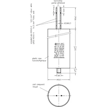 Kondenzátor Hydra MLB MKP 50/285III/E2175 kondenzátor motorový 50uF