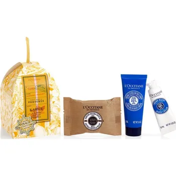 Kosmetická sada L’Occitane Shea L’Occitane Shea výživný tělový krém 30 ml + L’Occitane Shea výživný krém na ruce 10 ml + L’Occitane Shea jemné mýdlo 25 g kosmetická sada