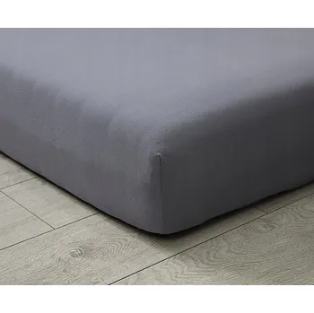 Prostěradlo Prostěradlo JERSEY s gumou, exkluzivní GRAFITOVÉ tmavě šedé 160x200