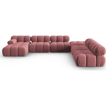 Pohovka Růžová sametová pohovka 379 cm Bellis – Micadoni Home ID_1600632