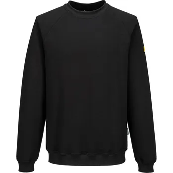 Pánská mikina PORTWEST Antistatická ESD mikina Velikost: 3XL, Barva: černá