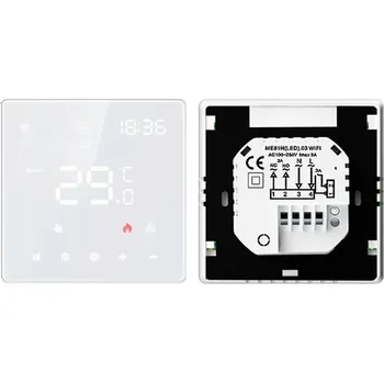 Termostat Tuya WiFi, dálkové ovládání teploty s LCD displejem, dotykový, 3A