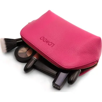 Kosmetická taška Kosmetická taštička Londo Růžová Dámská PRAVÁ KŮŽE