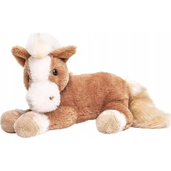 plyšák Uni-Toys Hnědý plyšový kůň ležící 28 CM měkký