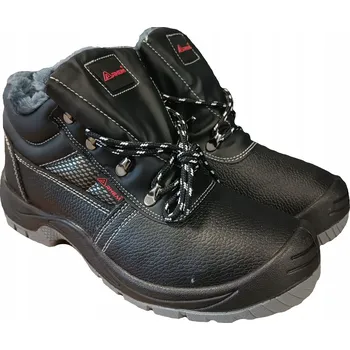 Pracovní obuv Zimní pracovní boty kotníkové zateplené kožené s ocelovou špičkou BOZP Lehké S1 velikost 40