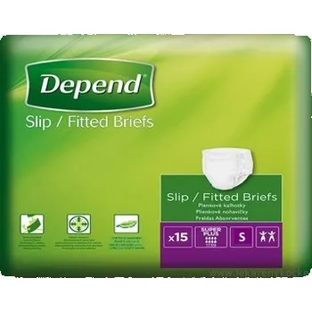 Inkontinenční kalhotky Kimberly-Clark DEPEND Slip super plus S prodyšné plenkové kalhotky 15 kusů