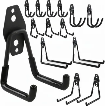 Věšák 14x Nástěnný hák rovný kulatý nářadí garáž zahrada vybavení věšák