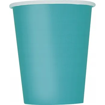 Sklenice Papírové sklenice tyrkysové 270ml 14ks