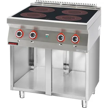 Sporák KROMET Indukční vařič 4x3,5 kW na otevřeném podstavci, 800x700x900 mm | KROMET, 700.KE-4i/800.S