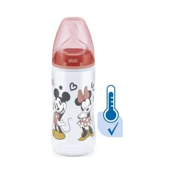 Kojenecká láhev NUK FC+ láhev MICKEY s MINNIE s kontrolou teploty 300ml