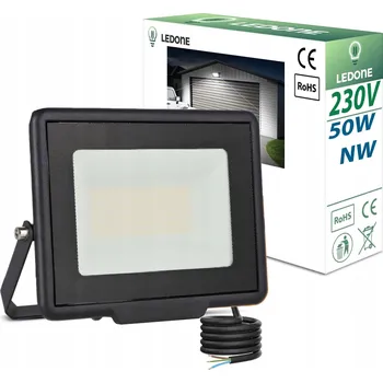 LED reflektor SLIM 50W halogen denní bílá (studená)