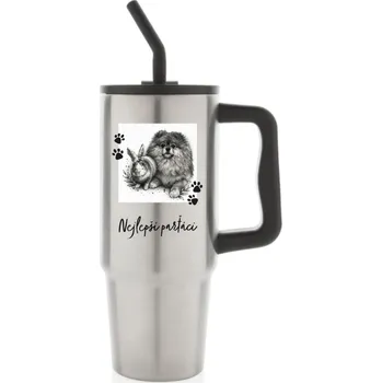 Termoska Personalizovaná termoska s barevným víčkem - fotografie s mazlíčkem