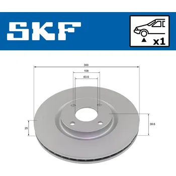 Brzdový kotouč Brzdový kotouč SKF VKBD 81354 V1