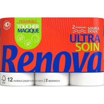 Toaletní papír Suchý toaletní papír bez vůně Renova 12 ks
